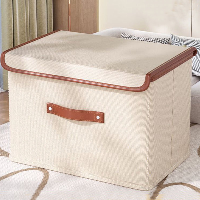 Bacs de rangement pliables avec couvercles, grands paniers de rangement avec couvercle, bac de rangement en tissu pour organiser la maison, 1 pièce