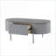 Table basse brillante yukino avec tiroir, pieds chromés, capacité de poids de 70 lb pour le salon