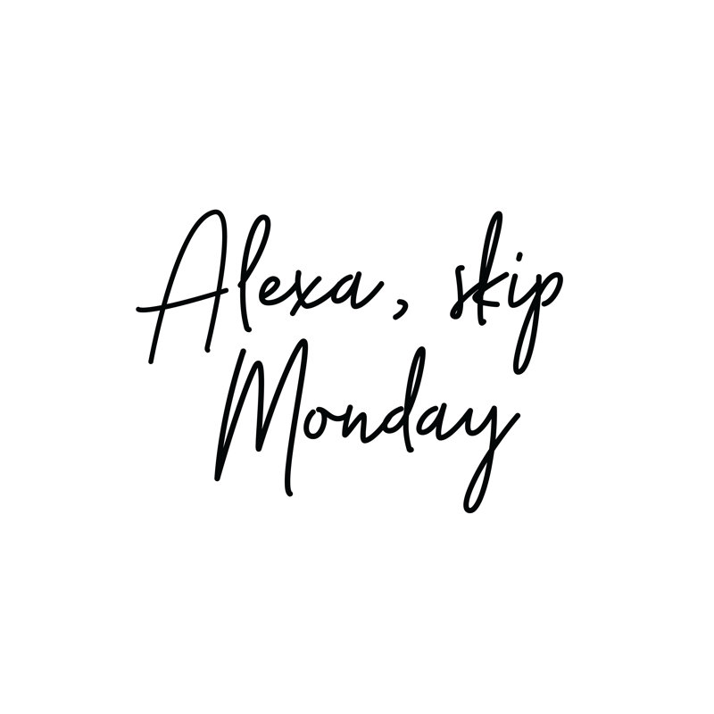 Skip Monday - Wrapped Canvas Print, 30cm H x 30cm W x 3.8cm D