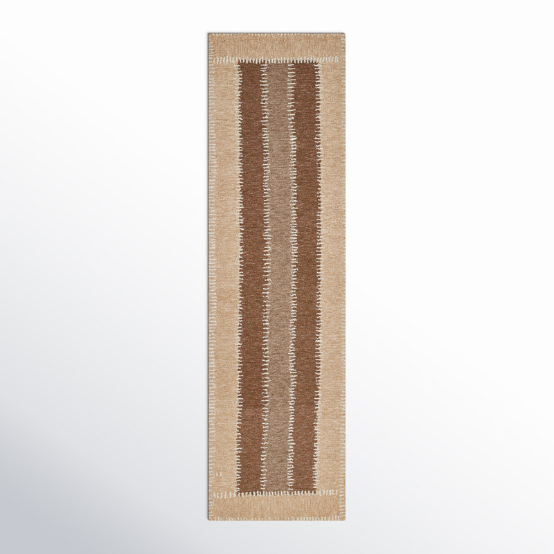Hand Tufted Wool Geometric Rug, Runner 2'3" x 8'