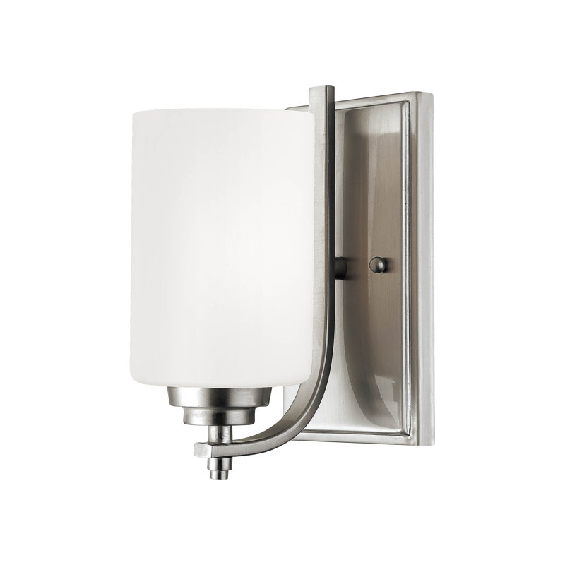Applique murale à 1 lumière en nickel satiné Alden