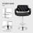 Upholstered Adjustable Height Counter Stool with Metal Frame
