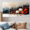Red Holiday Christmas Decorations - Christmas Canvas Art Set