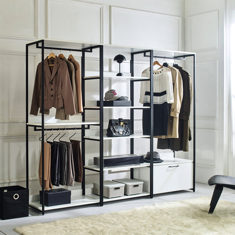 Armoire autoportante blanche - structure en métal, tiroirs très profonds, construction, résistance à l'eau et à la chaleur, égratignures, rangement en bois pour cadre de classe E0, surface, planche, double épaisseur