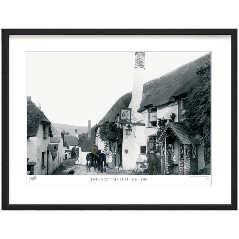 Porlock, The Ship Inn 1890 - Single Picture Frame Print, 40cm H x 50cm W x 2.3cm D