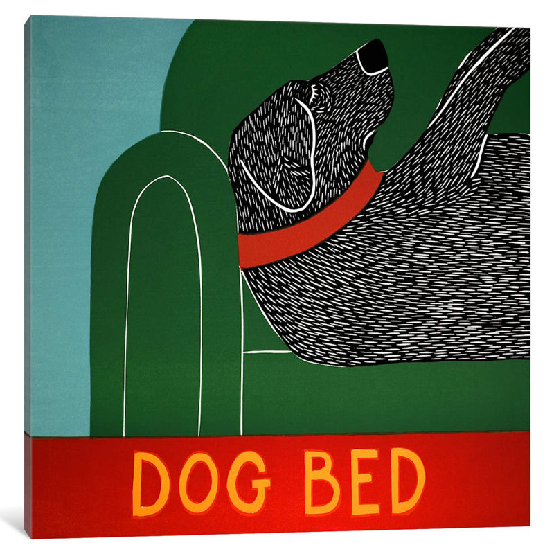 Dog Bed by Stephen Huneck - Wrapped Canvas Print, 66.04 cm H x 66.04 cm W x 3.175 cm D