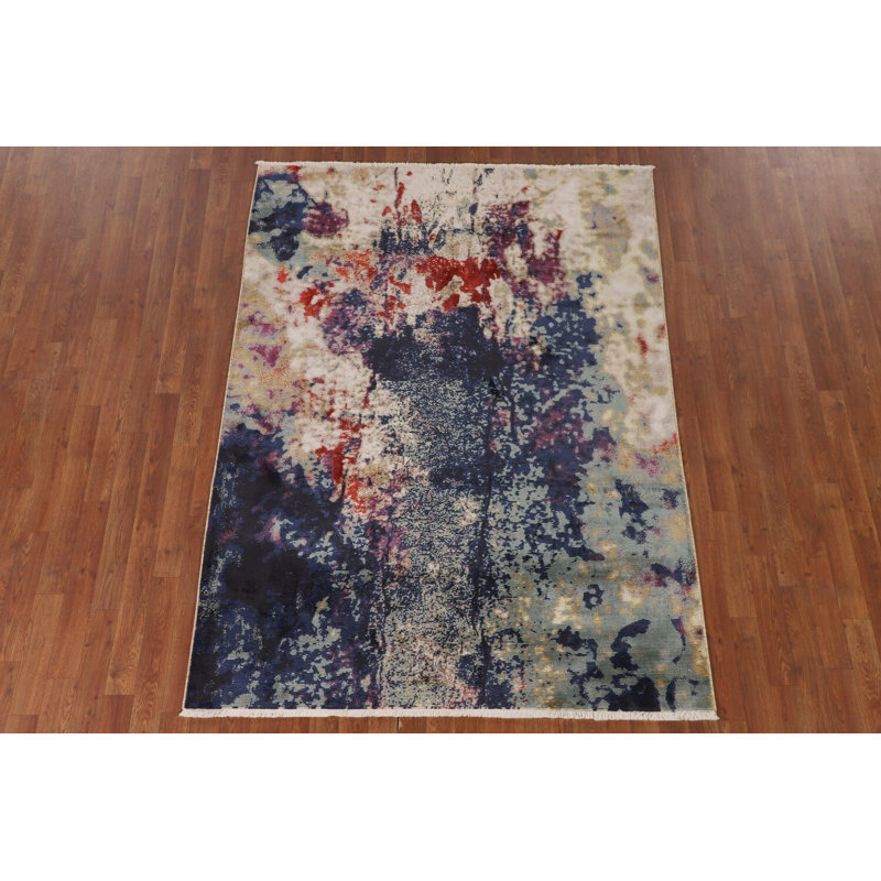 Tapis oriental abstrait turc 5 x 7