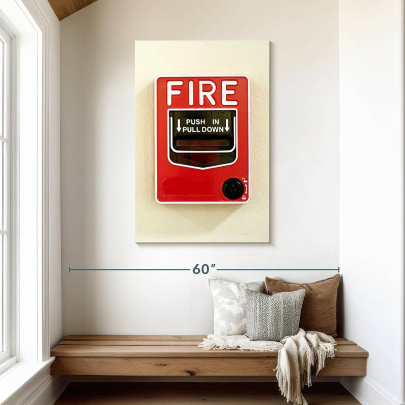 Alcaraz Fire Alarm, 45" H x 30" W