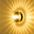 1-Light Modern Farmhouse Pumpkin Shaped Oval Ribbed Glass Wall Sconce