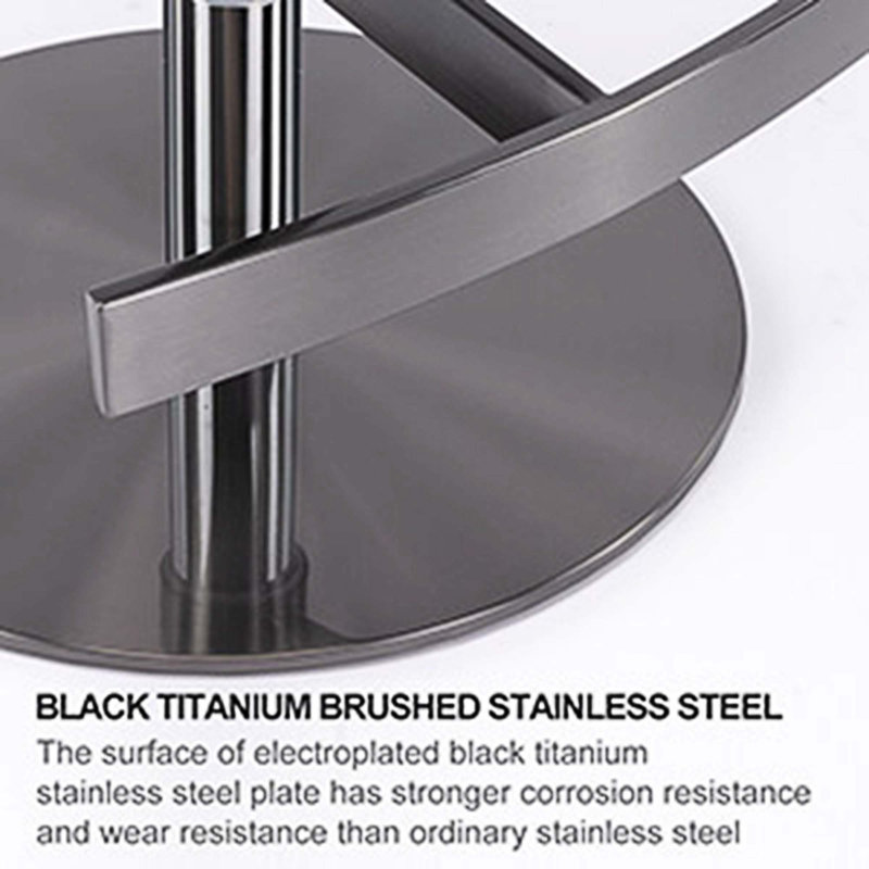 Tabouret de bar pivotant à 360 degrés, Noir