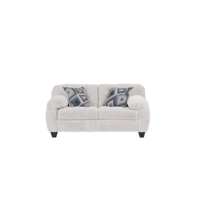 68" Upholstered Loveseat with Armand Graphite Pillows