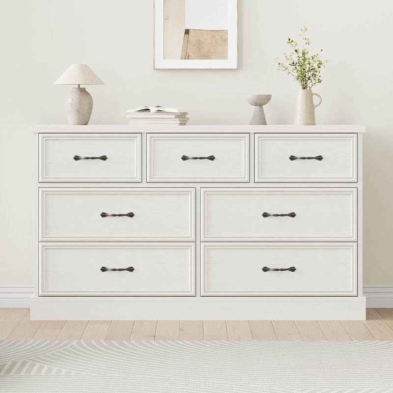 Commode 7 tiroirs Modern, Blanc