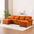 Balendin 111.8'' Soft U-Shape Sectional Couch Upholstered Sofa, Comfy Modular Cloud Couch-653119298