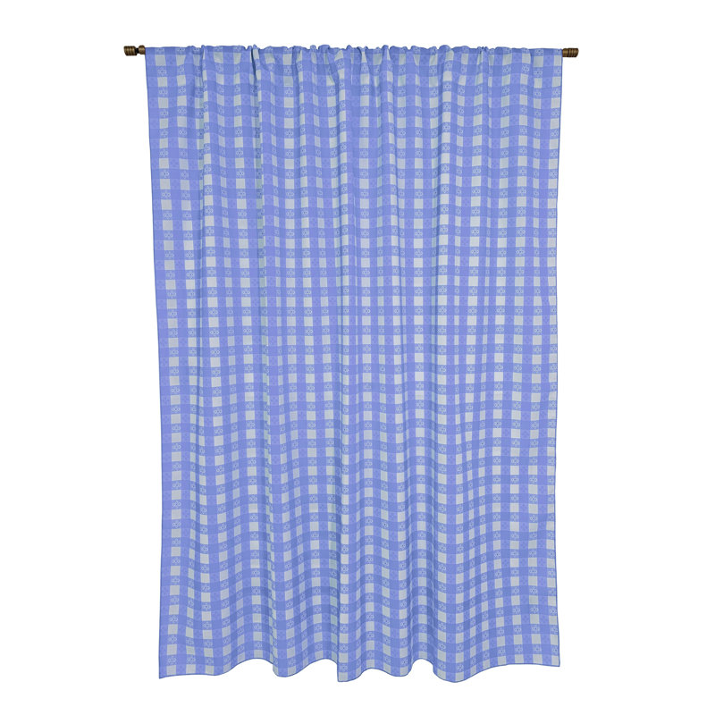 Rideau de fenêtre Popeline, Bleu clair, L 58 po x L 72 po