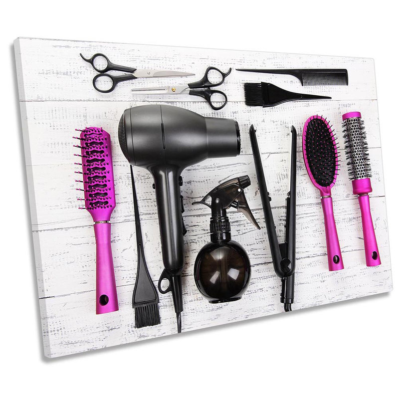 Hairdresser Salon Hair Cut - Wrapped Canvas Painting, 30.5cm H x 45.7cm W x 2cm D