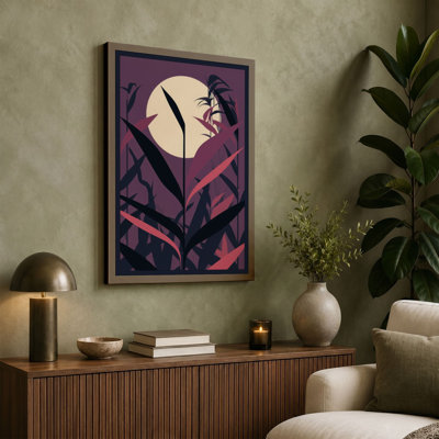 Lunar Silhouette Modern - Wrapped Canvas