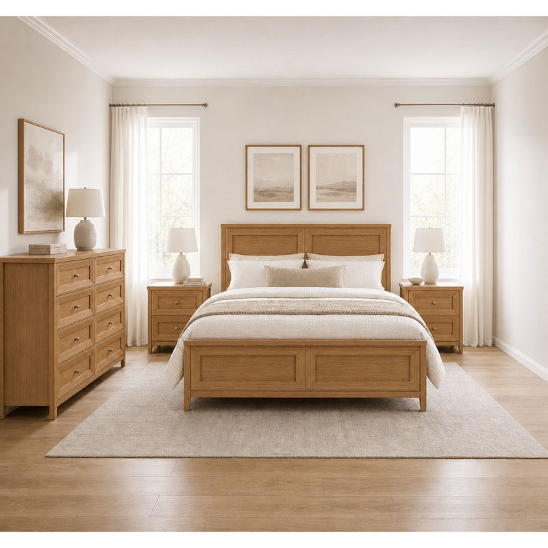 Acero 8 Drawers Dresser, Honey Oak