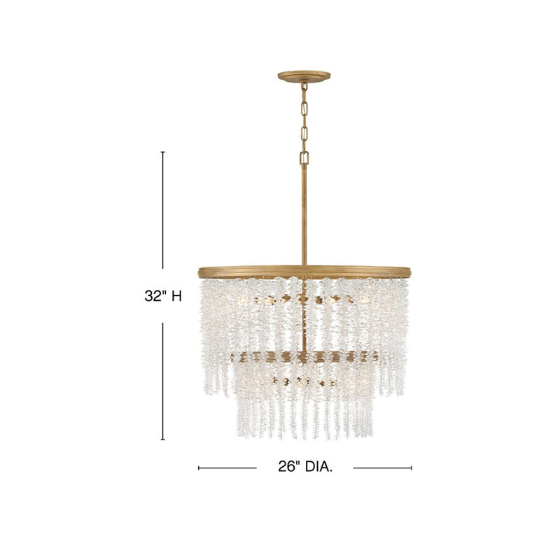 RUBINA Medium Chandelier, 10, 32" H x 26" W x 26" D