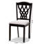 46.48cm H Polyester Blend Upholstered Side Chair in Sand/Dark Brown-39613565