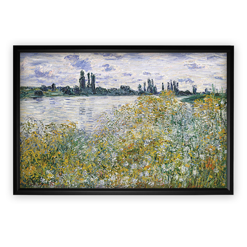 « le fleurs near theuil », impression, H 27 po x l 39 po x P 2 po, Cadre noir, Pas de tapis