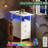 End Table with Charging Station Narrow Side Table Nightstand with LED Light, Bedside Table White