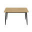 Table de salle à manger moderne minimaliste en panneau de fibres à densité moyenne, table de salle à manger élégante, table de salle à manger de cuisine, robuste et durable, facile à assembler, pieds en métal noir, convient pour 4 à 6 personnes, convient à la maison-171976557