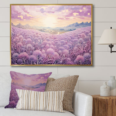 «Magical Lilac Flowers Field» sur impression sur toile