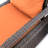 Outdoor Aluminum and Woven Rattan Lounger / Patio Chair With Orange Cushion-2021334479