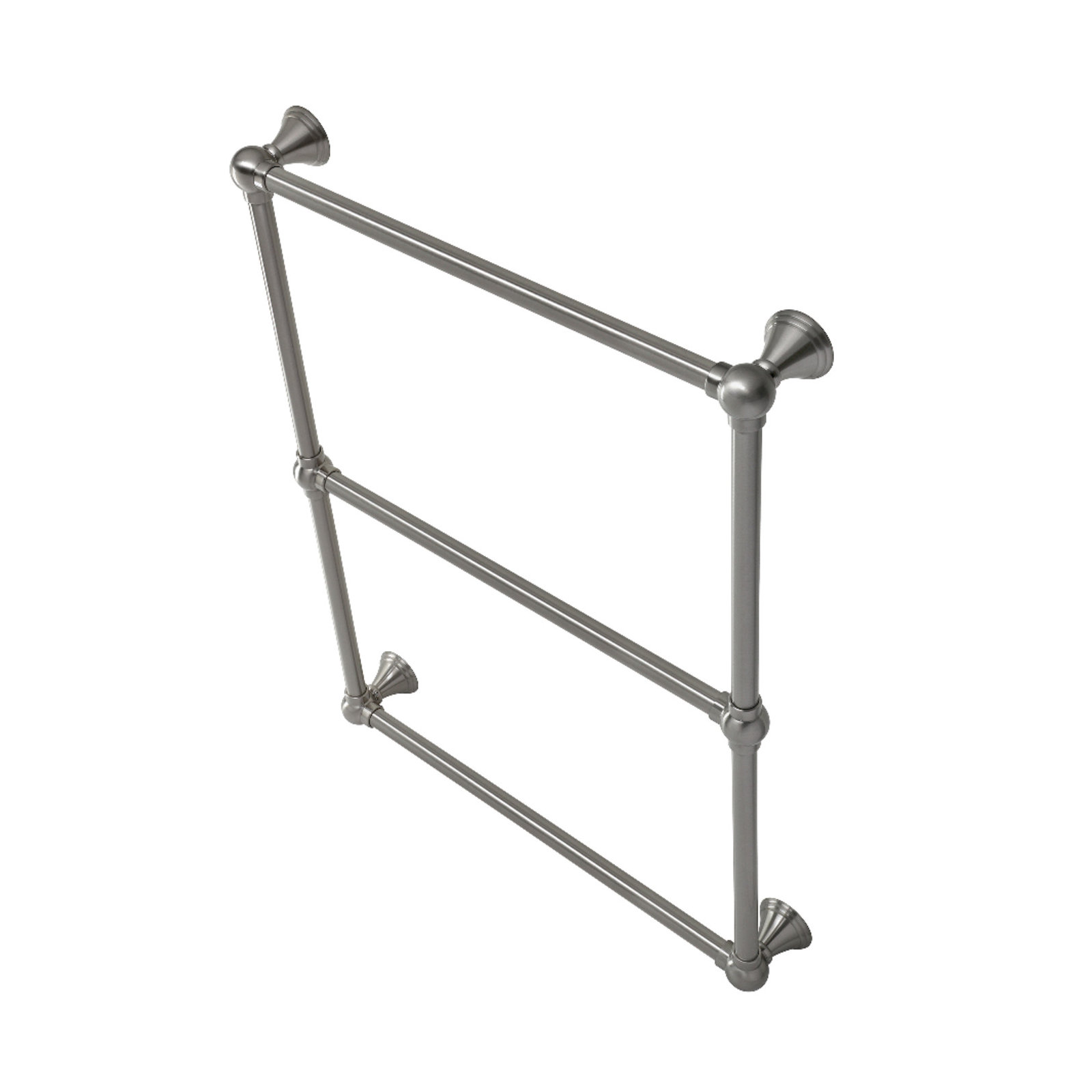 Kingston Brass Maximilien 24-Inch Wall Mount 3-Bar Towel Rack, Brushed Nickel