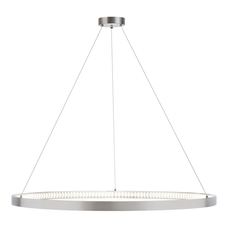 Bodiam 1 - Light LED Chandelier, Satin Nickel, 2" H x 30.4" W x 30.4" D