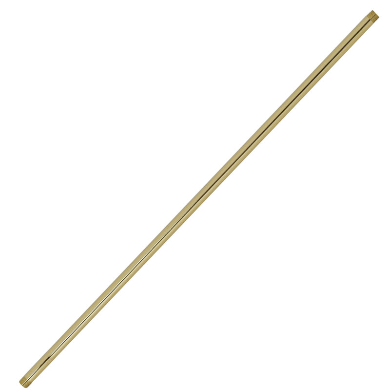 ½” x 48" IPS Brass Pipe Nipple, Polished Brass
