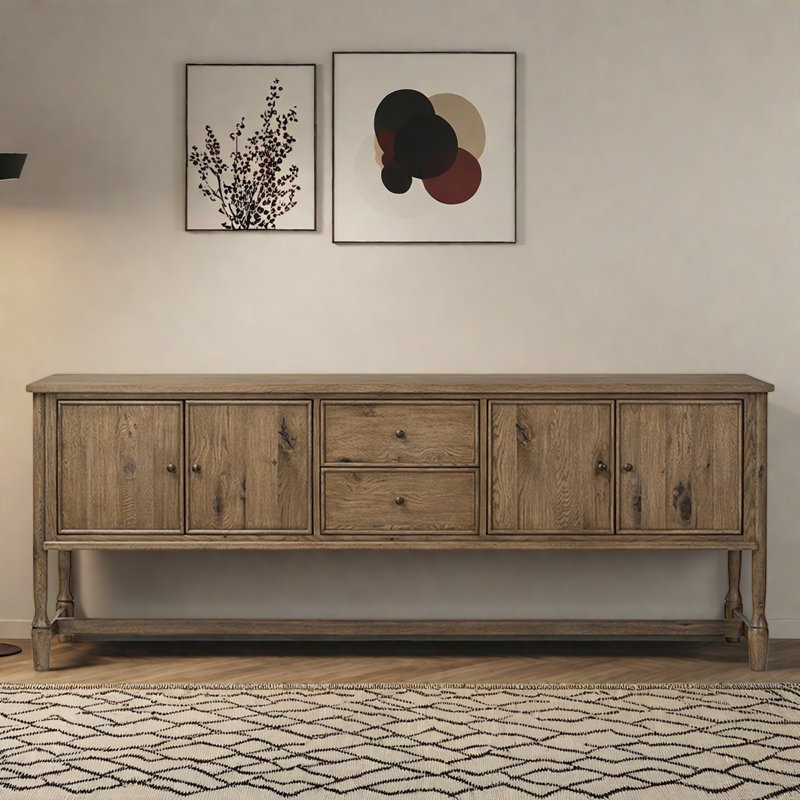 Rustic Retro Multifunctional Console Table, Brown