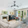 Jorcina 42" Colourful Bluetooth Crystal Ceiling Fan Light with Remote Control and Music Player