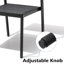 Ensemble repas pour 10 personnes rectangulaire en aluminium avec trou pour parasol et chaises empilables-167321692