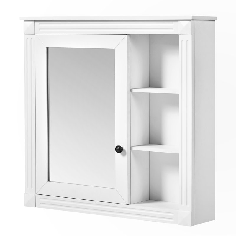 Armoire de rangement murale avec miroir
