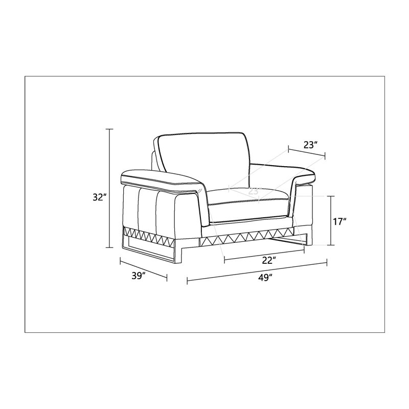 Chaise en cuir italien à grain supérieur, Chameau