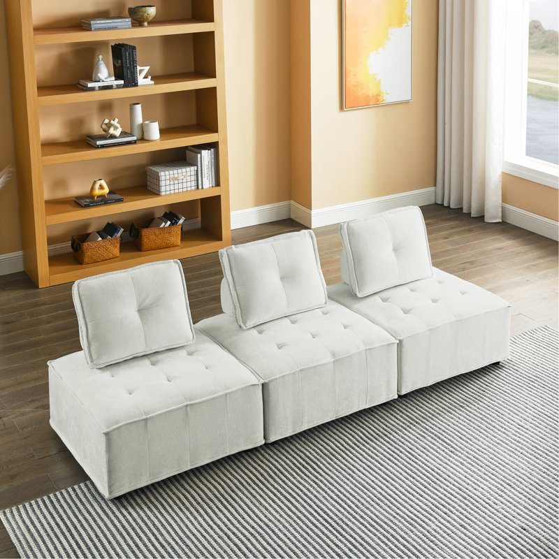Fauteuil d'appoint rembourré avec mousse à haute densité et coussin de dossier amovible