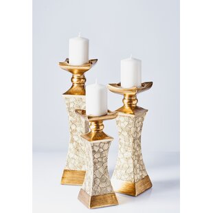 Bronze Candle Holder: 3 Pc Set Fannie Bay Home Store
