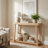 Caomhan Modern Console Table With Slatted Storage Shelf-803079609