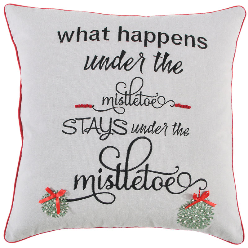 Embroidered Cotton Throw Pillow