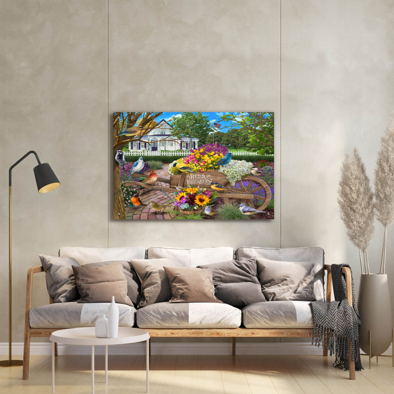 Art mural en verre B and B Birds 1-4 'par Bigelow, H 24 po x l 36 po x P 0,2 po