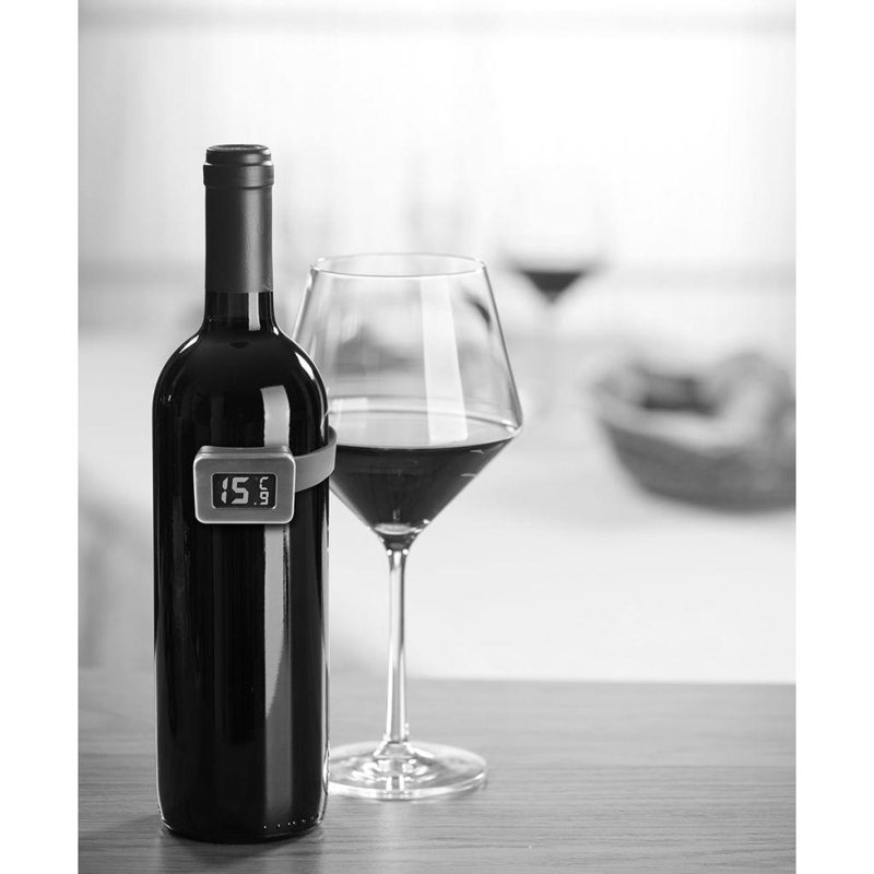 Gusta Wine Thermometer Silver/Black