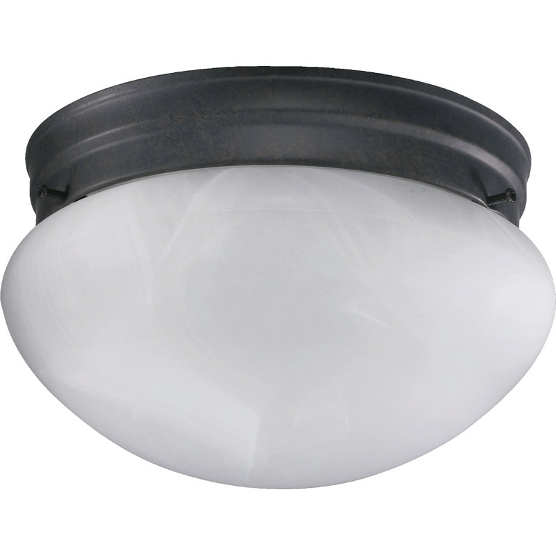 Plafonnier encastré 1 lumière Brea, H 4,5 po x l 7 po x P 7 po, Sienna grillée