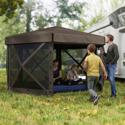 Pop Up 26 Ft. W x 26 Ft. D Fibreglass Soft-top Canopy