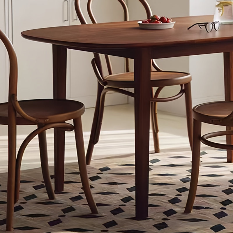 Simple oval vintage dining table, 29.53"H x 62.99"L x 27.56"W