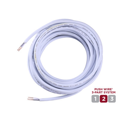 BLACK+DECKER LEDUC-25JUMP PUSH WIRE 25' Jumper Wire Spool for Under Cabinet Lighting, White
