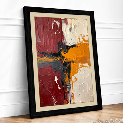 Geometric Tension Abstract - Framed Print