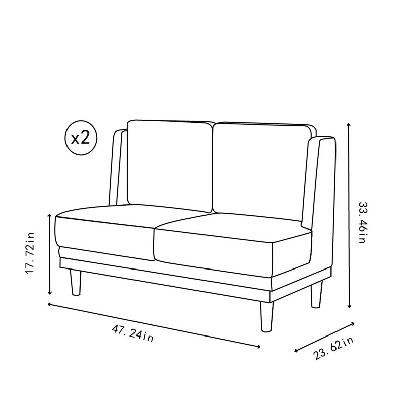 Banc rembourré en similicuir Ruaridh