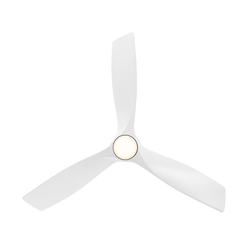 Zephyr 3 - Blade Outdoor/Indoor Smart Ceiling Fan with Light Kit And Remote Control Included, Matte White, 52"
