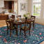 Tapis floral lavable à la machine avec envers en caoutchouc durable pour le salon-130108707-130108712